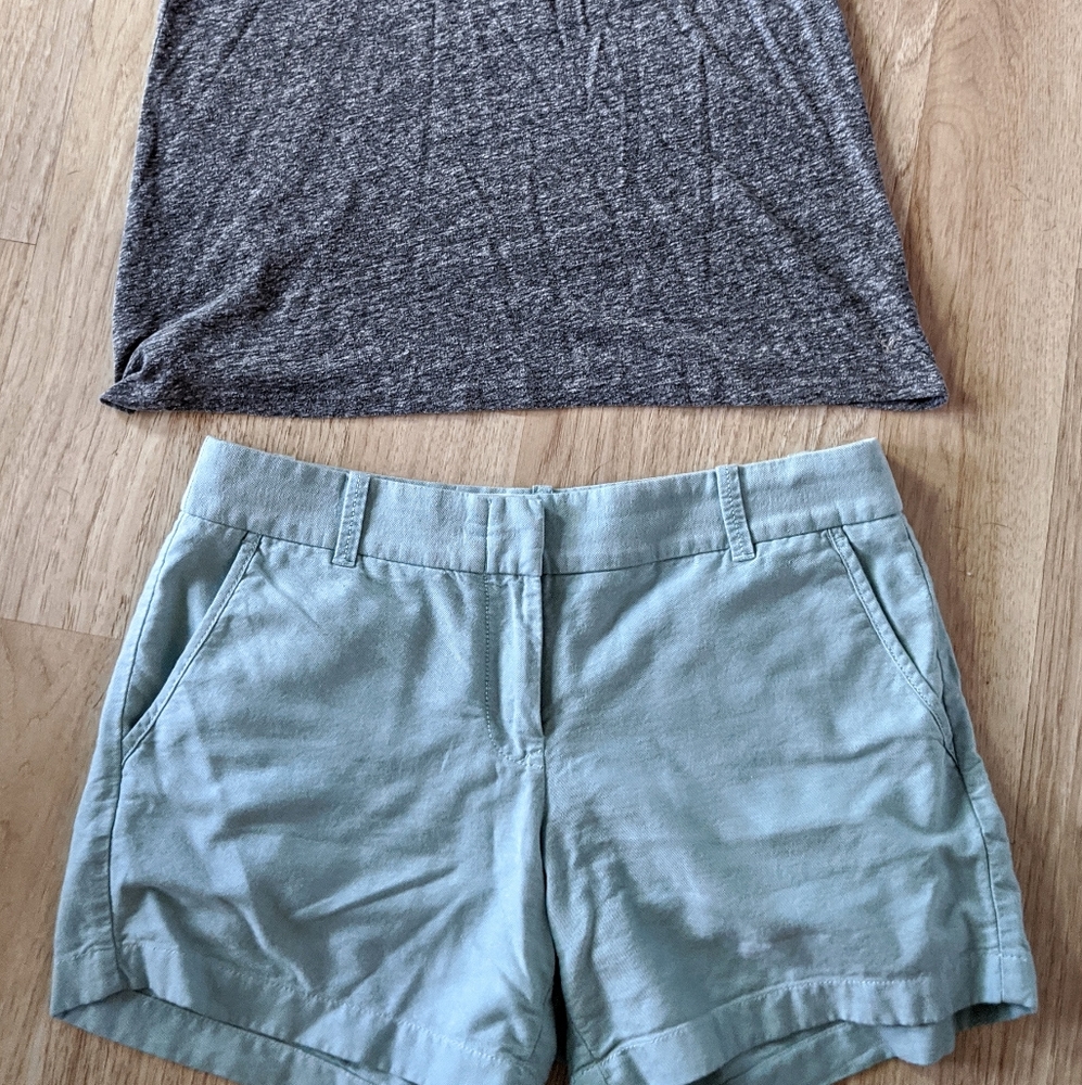 J. Crew Chino Shorts American Eagle Tank Top 6 set